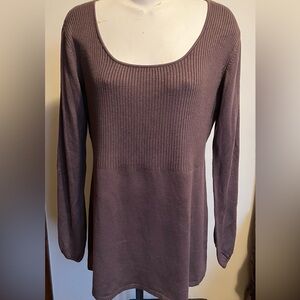 Together Brown Long Sleeve Knit Top - Size Large